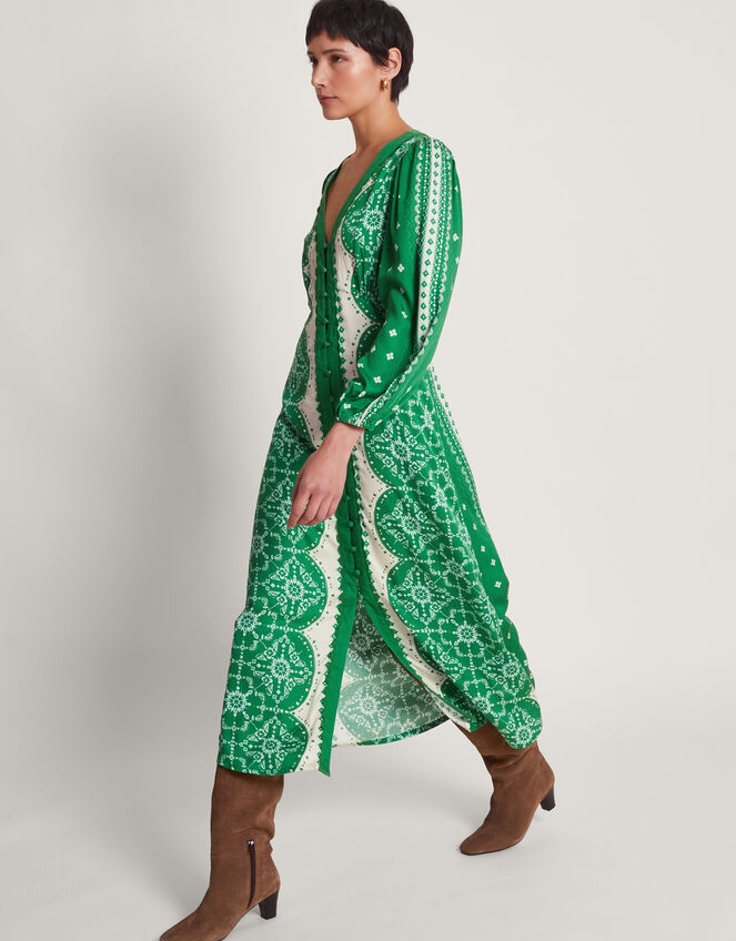 Tamsyn Print Tea Dress, Green (GREEN), large