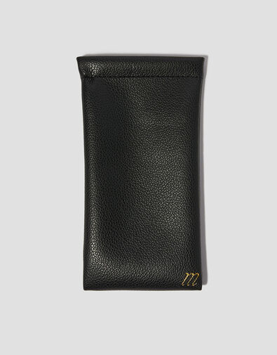 Faux Leather Sunglasses Pouch, , large
