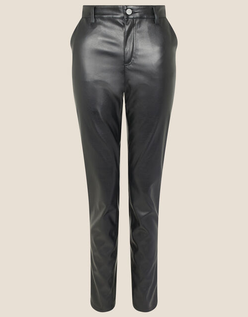 Penny Faux Leather Trousers , Black (BLACK), large