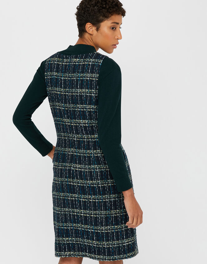 Talia Check Dress, Teal (TEAL), large