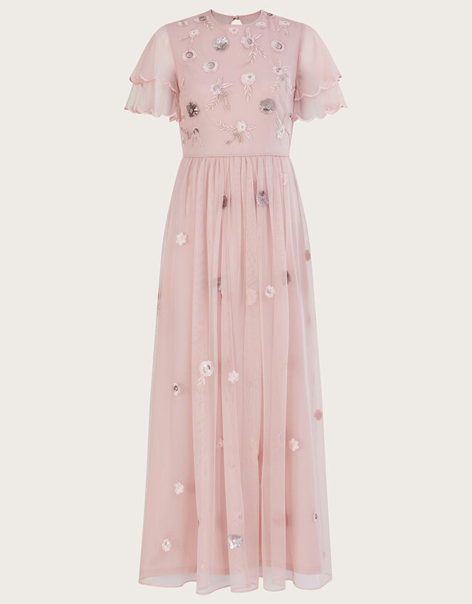 Catherine Embellished Shorter Length Dress , Pink (BLUSH), large