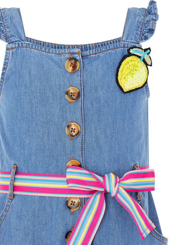 Delilah Denim Jumpsuit, Blue (BLUE), large