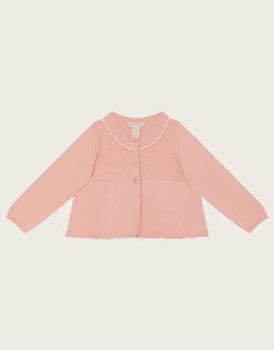 Baby Scallop Cardigan, Pink (PINK), large
