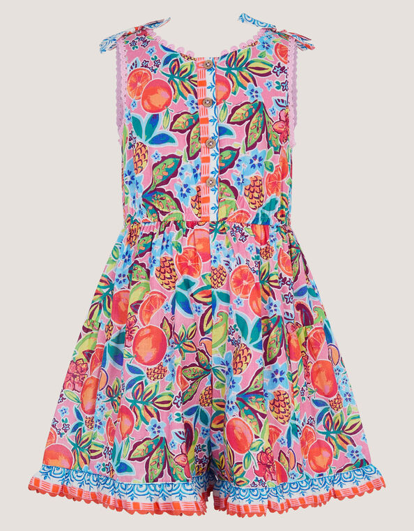 Alani Fruit Print Playsuit, Pink (PINK), large