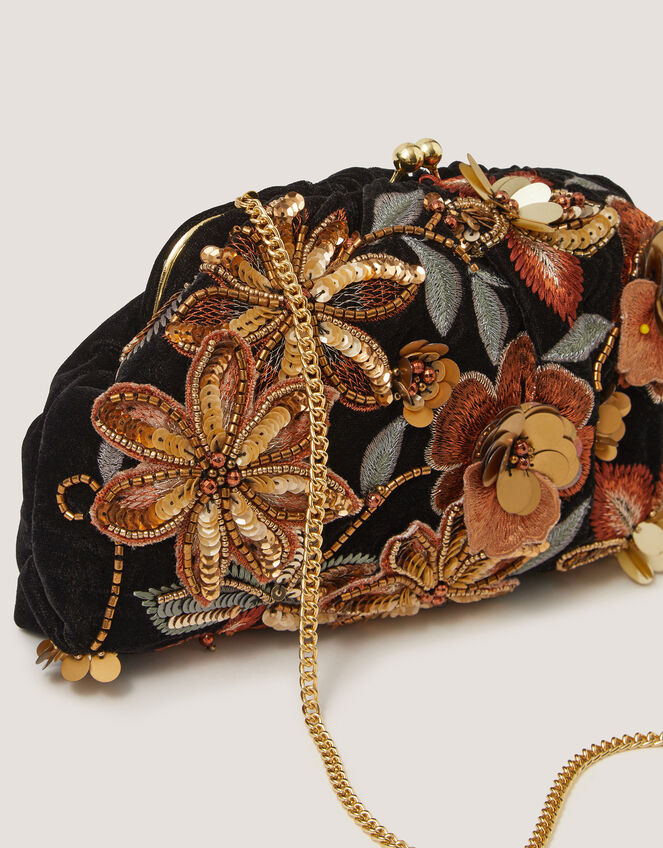 Ren Floral Embellished Clutch Bag, , large