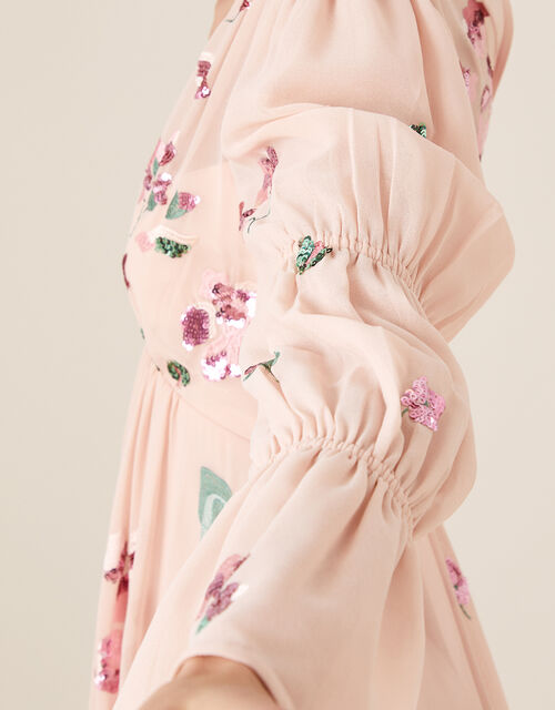 Hayley Embroidered Floral Tea Dress, Pink (PINK), large