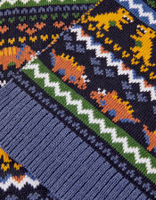 Dinosaur Fair Isle Scarf, , large