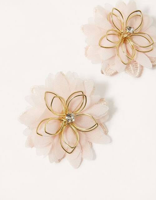 Lacey Wire Flower Clips Twinset, , large