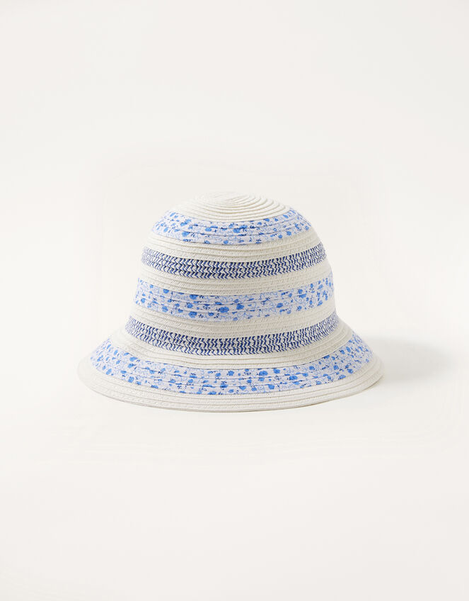 Baby Ditsy Floral Hat, Blue (BLUE), large
