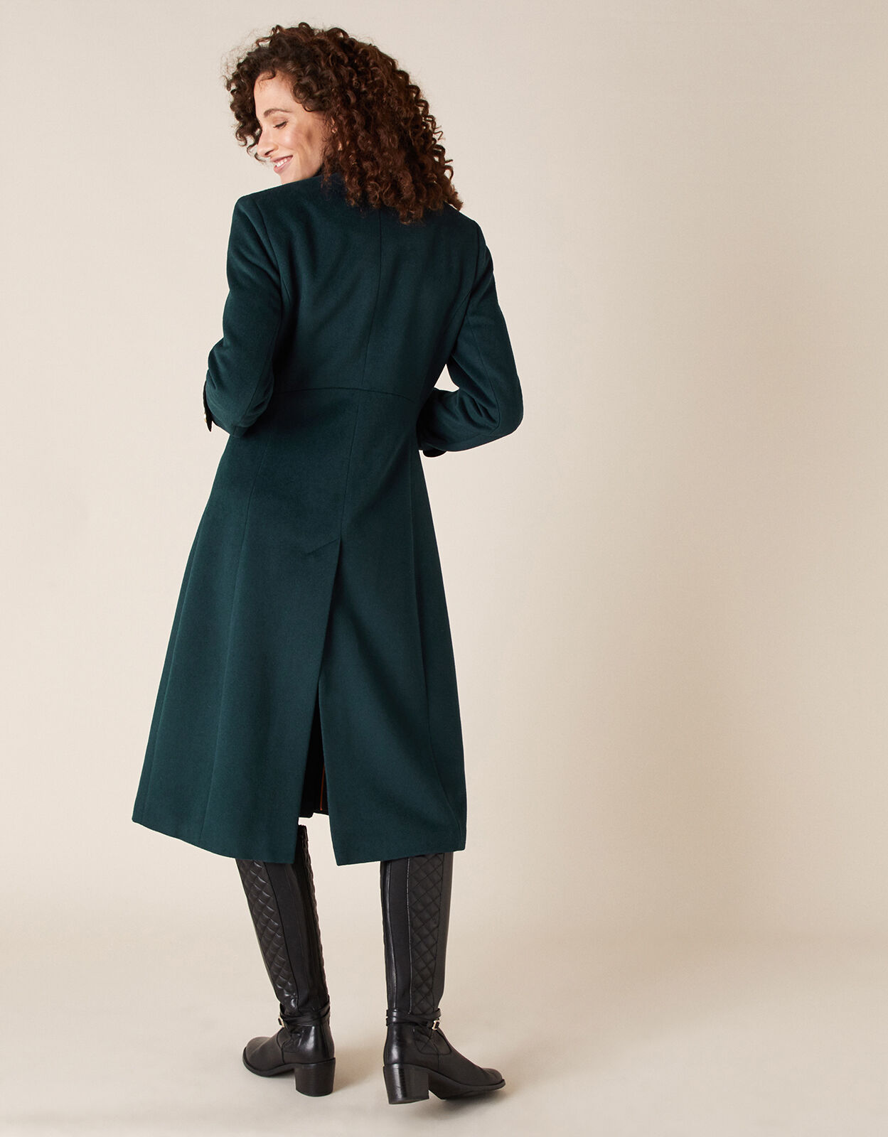 Ladies green military outlet coat