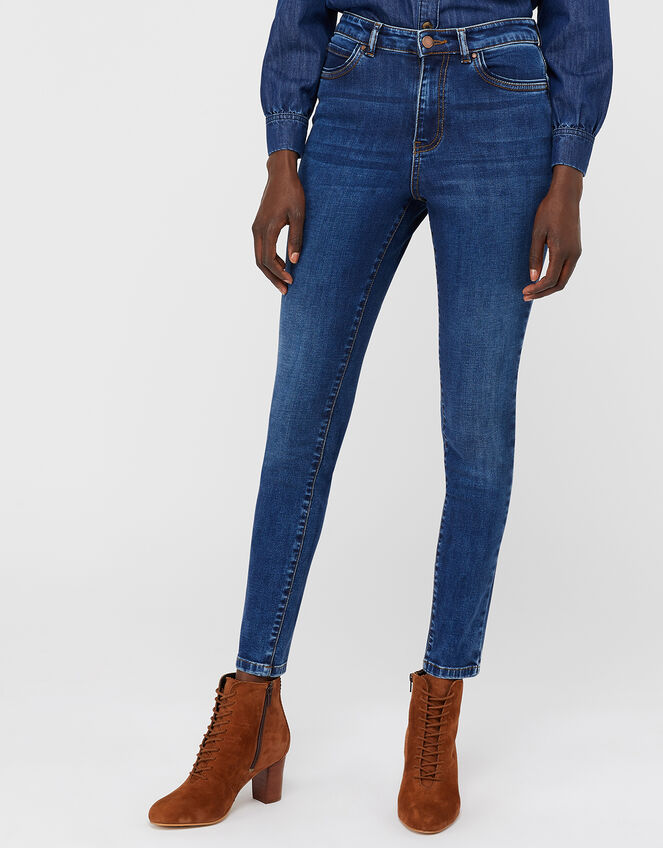 Iris Regular Length Jeans, Blue (MID AUTHENTIC BLUE), large