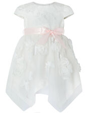 Baby Leilani Floral Butterfly Dress, Ivory (IVORY), large