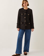 Harriet Tweed Jacket, Black (BLACK), large
