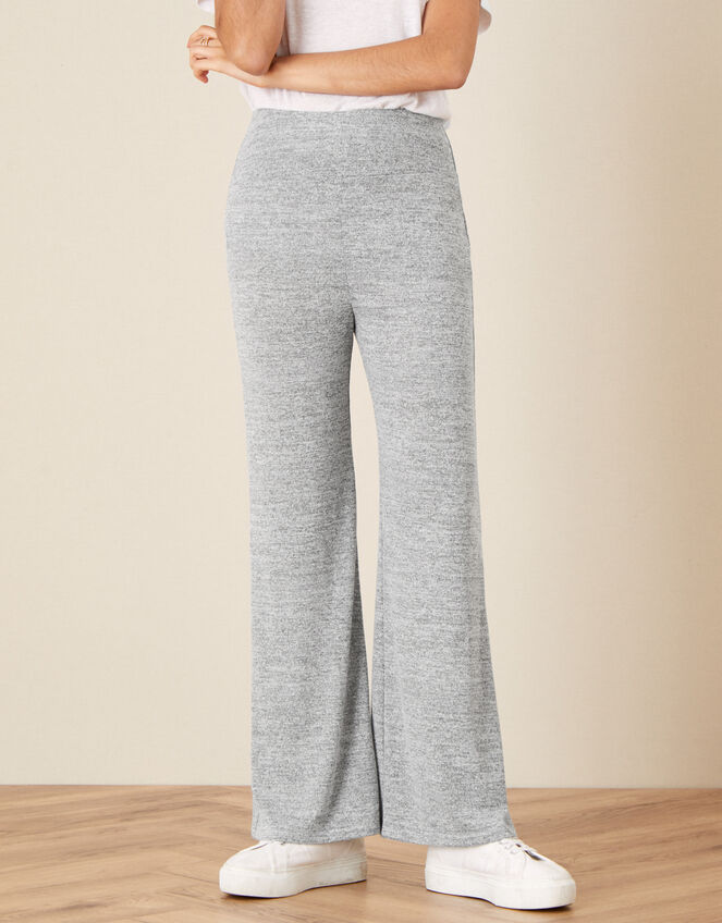 Lounge Marl Jersey Wide-Leg Joggers Grey | Joggers | Monsoon UK.