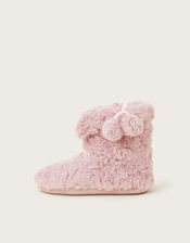 Bree Faux Fur Slipper Boots, Pink (PINK), large