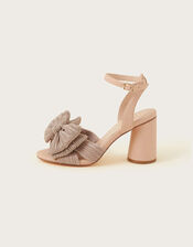 Bow Heel Sandals, Nude (NUDE), large