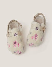 Floral Borg Clogs, Ivory (IVORY), large