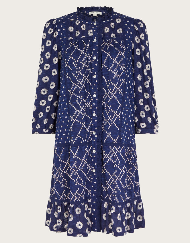 Cindy Print Jersey Dress, Blue (BLUE), large
