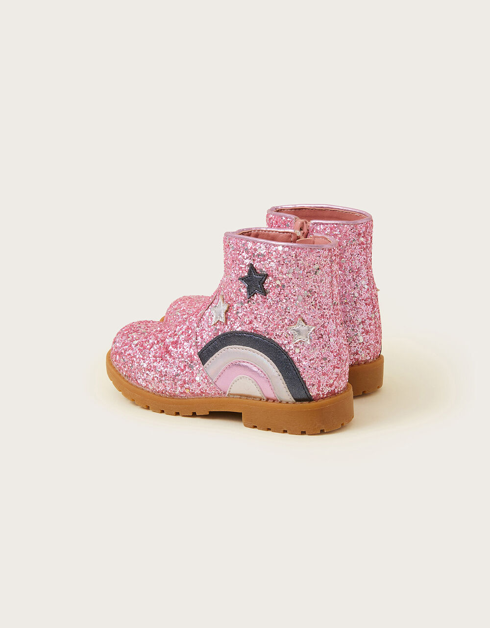 Baby Glitter Rainbow Boots Pink Girls' Boots Monsoon UK.