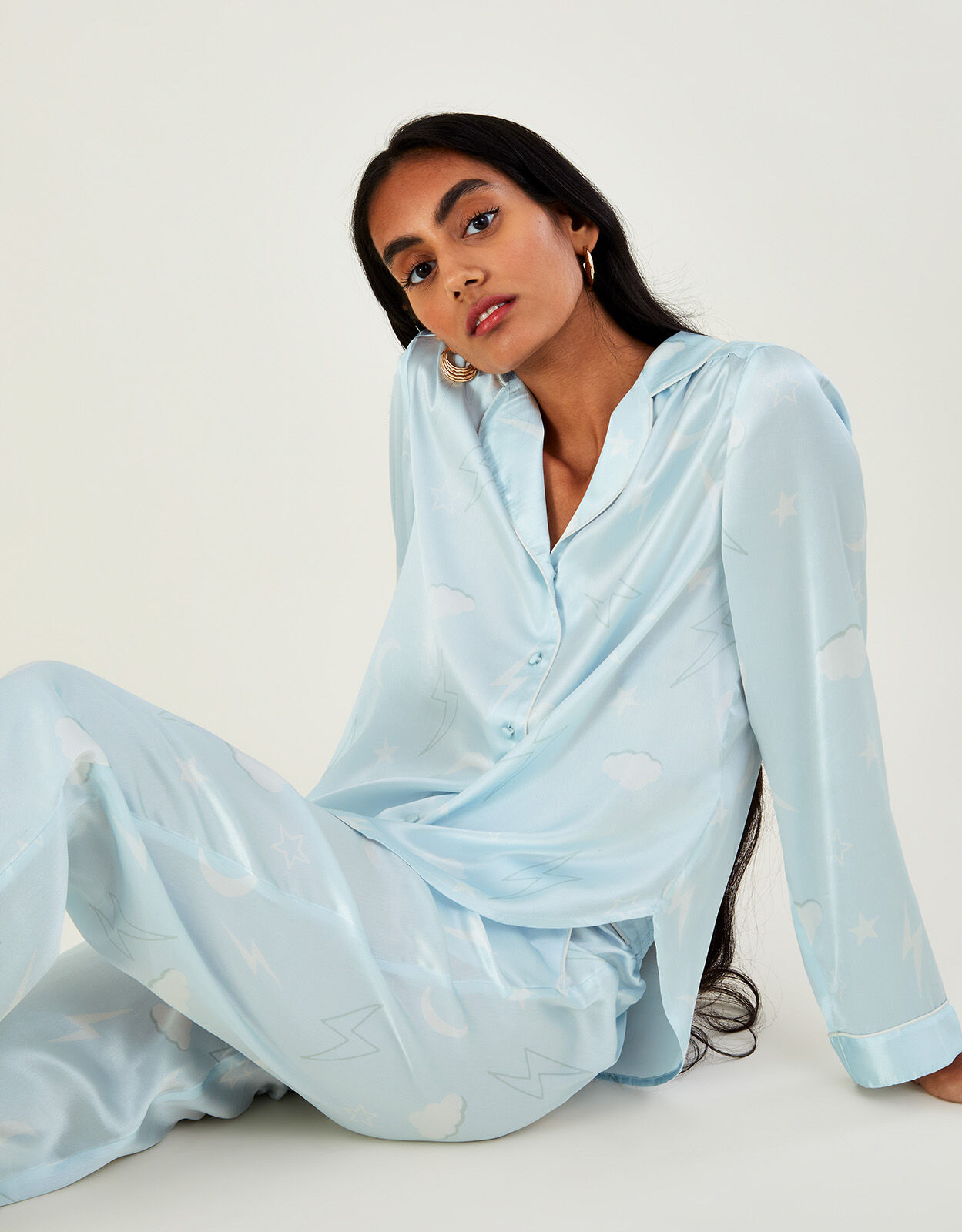 Polyester pj set sale