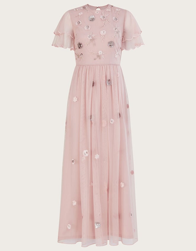 Catherine Embellished Shorter Length Dress , Pink (BLUSH), large