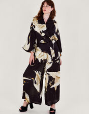 One Hundred Stars Stork Print Kimono, , large