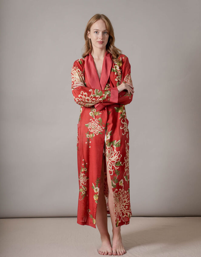 One Hundred Stars Chrysanthemum Print Robe, , large