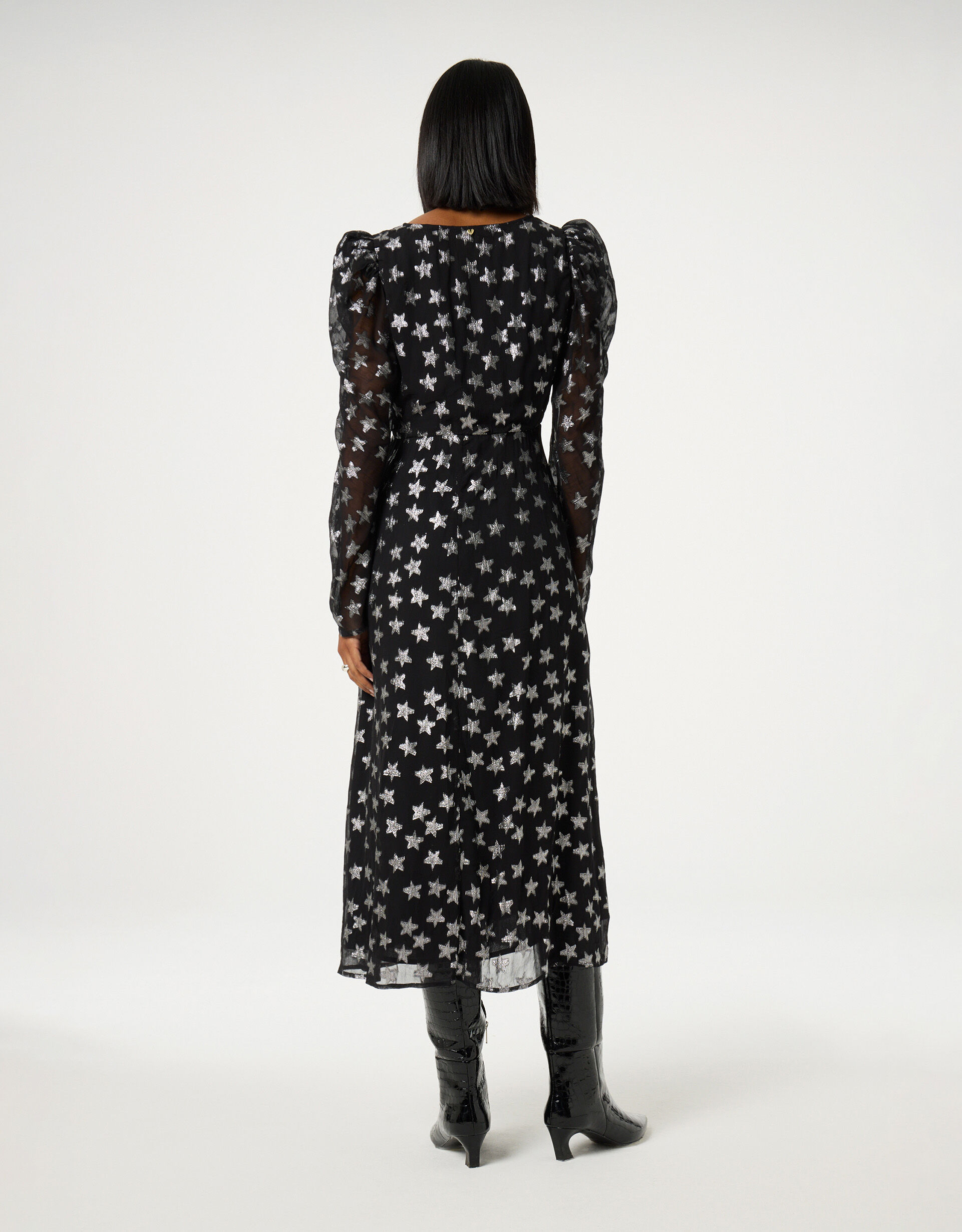 Star print maxi dress uk cheap