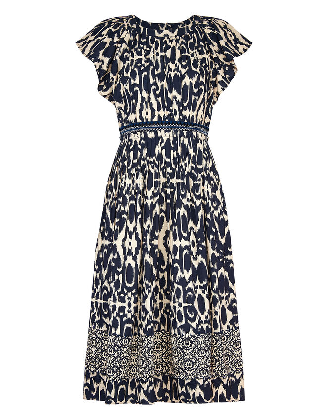 East Brenda Print Midi Dress, Blue (BLUE), large