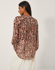 Sisi Animal Print Blouse, Pink (PINK), large