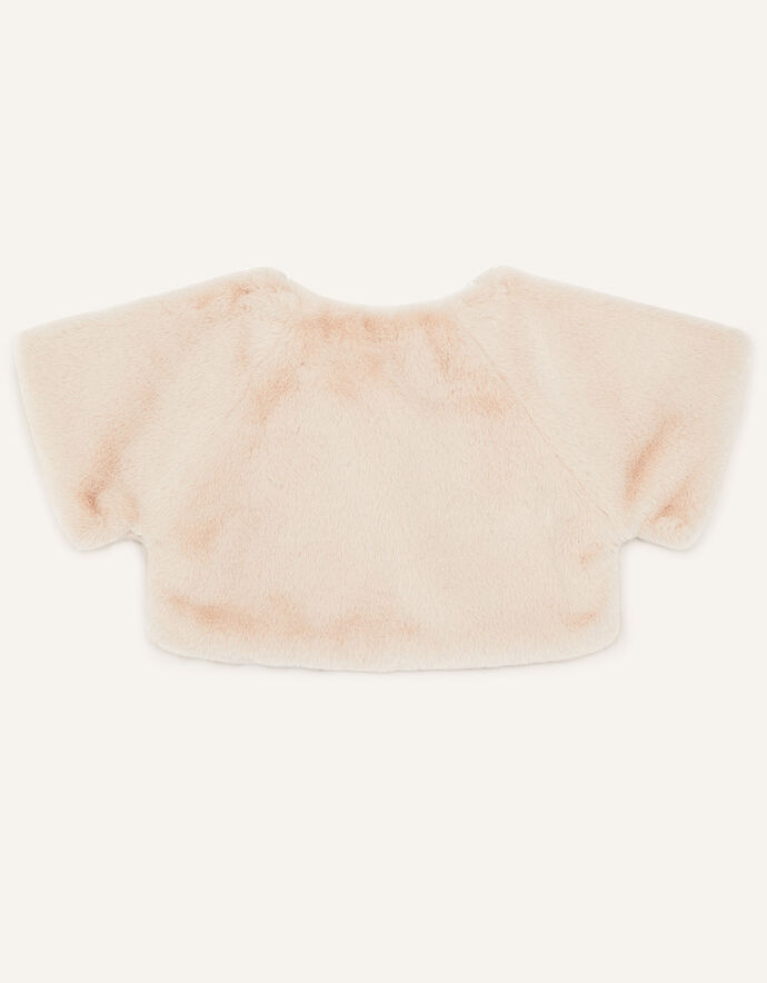 Faux Fur Shrug Pink Girls' Cardigans Monsoon UK.