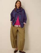 Elfie Check Print Jacket, Blue (NAVY), large