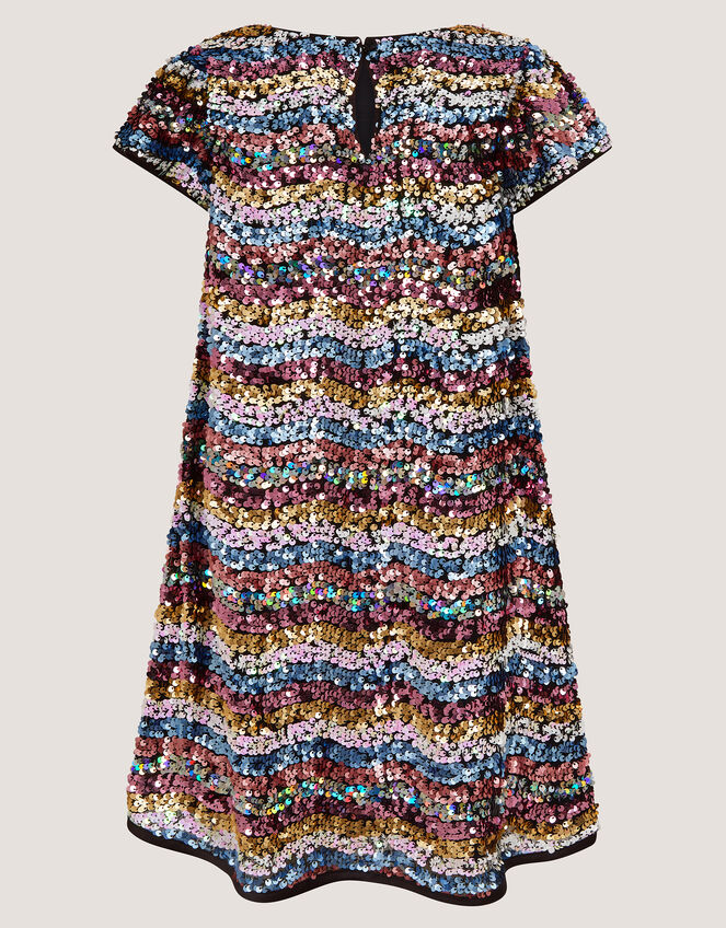 Sequin Stripe Party Dress, Multi (MULTI), large