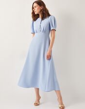 Ruth Scallop Trim Midi Dress, Blue (PALE BLUE), large