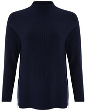 Yasmin Knitted Jumper with Sustainable Viscose, Blue (NAVY), large