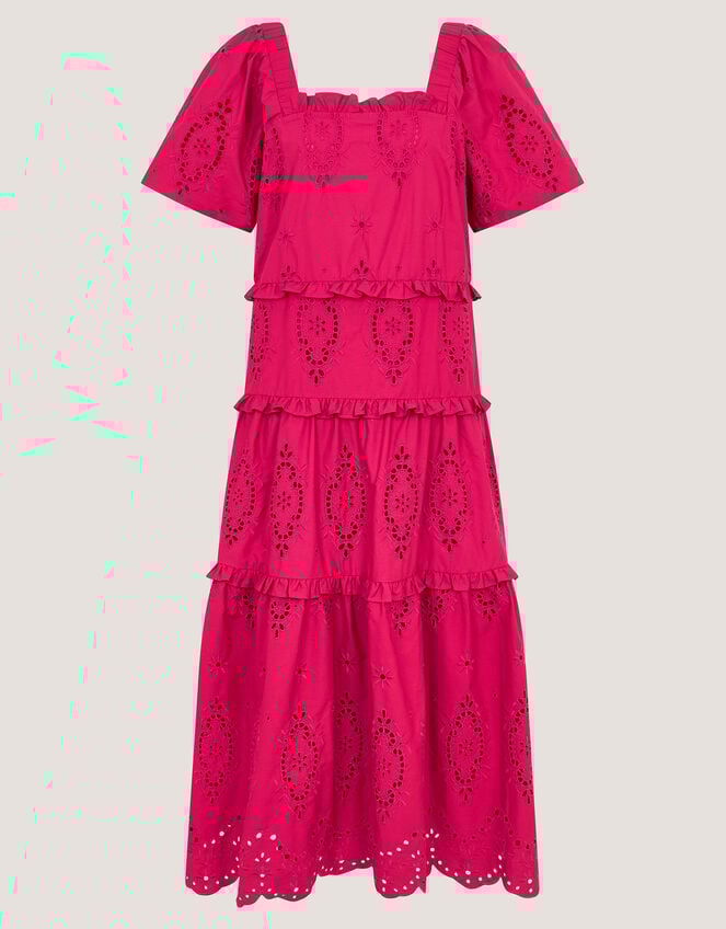 Brooke Cutwork Midi Dress, Pink (PINK), large