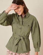 Aisha Cargo Military Jacket, Green (KHAKI), large