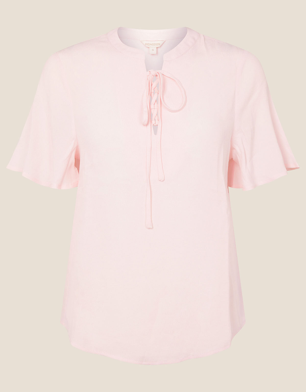 Tie Neck Short Sleeve Blouse Pink | Tops & T-shirts