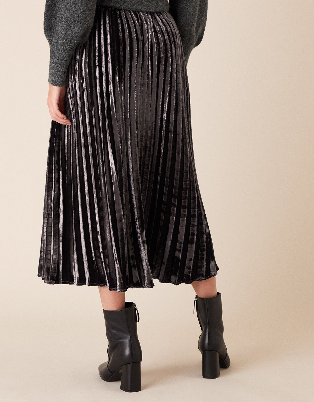 velvet midi skirt uk