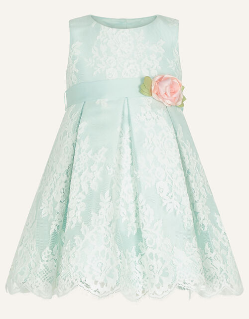 Baby Lola Lace Corsage Dress, Green (GREEN), large