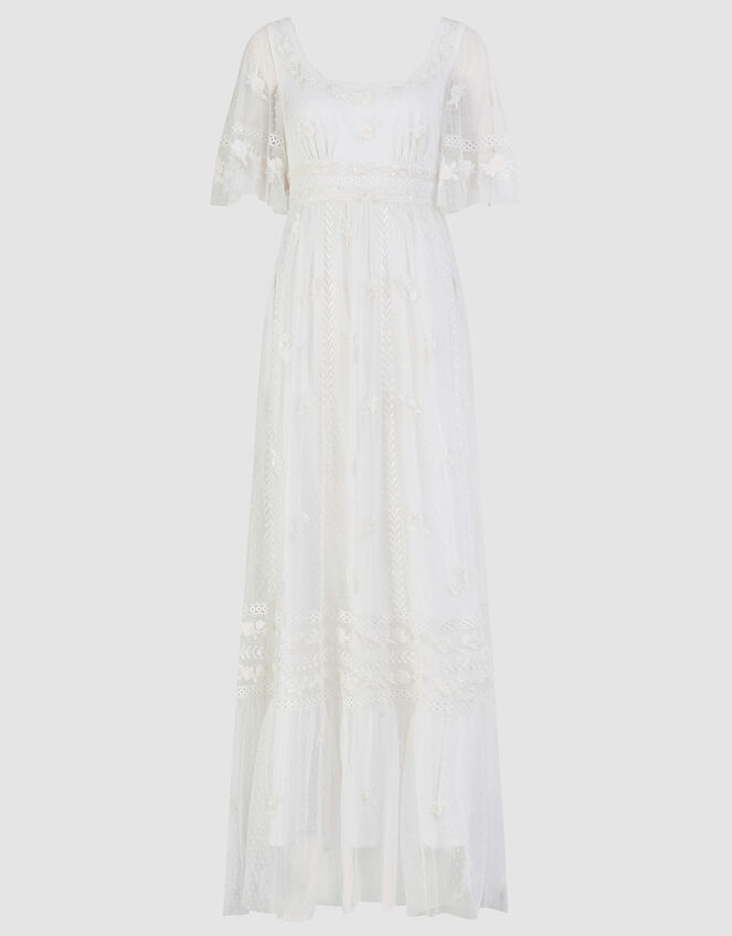 Julita Embroidered Lace Trim Bridal Dress Ivory | Wedding Dresses ...
