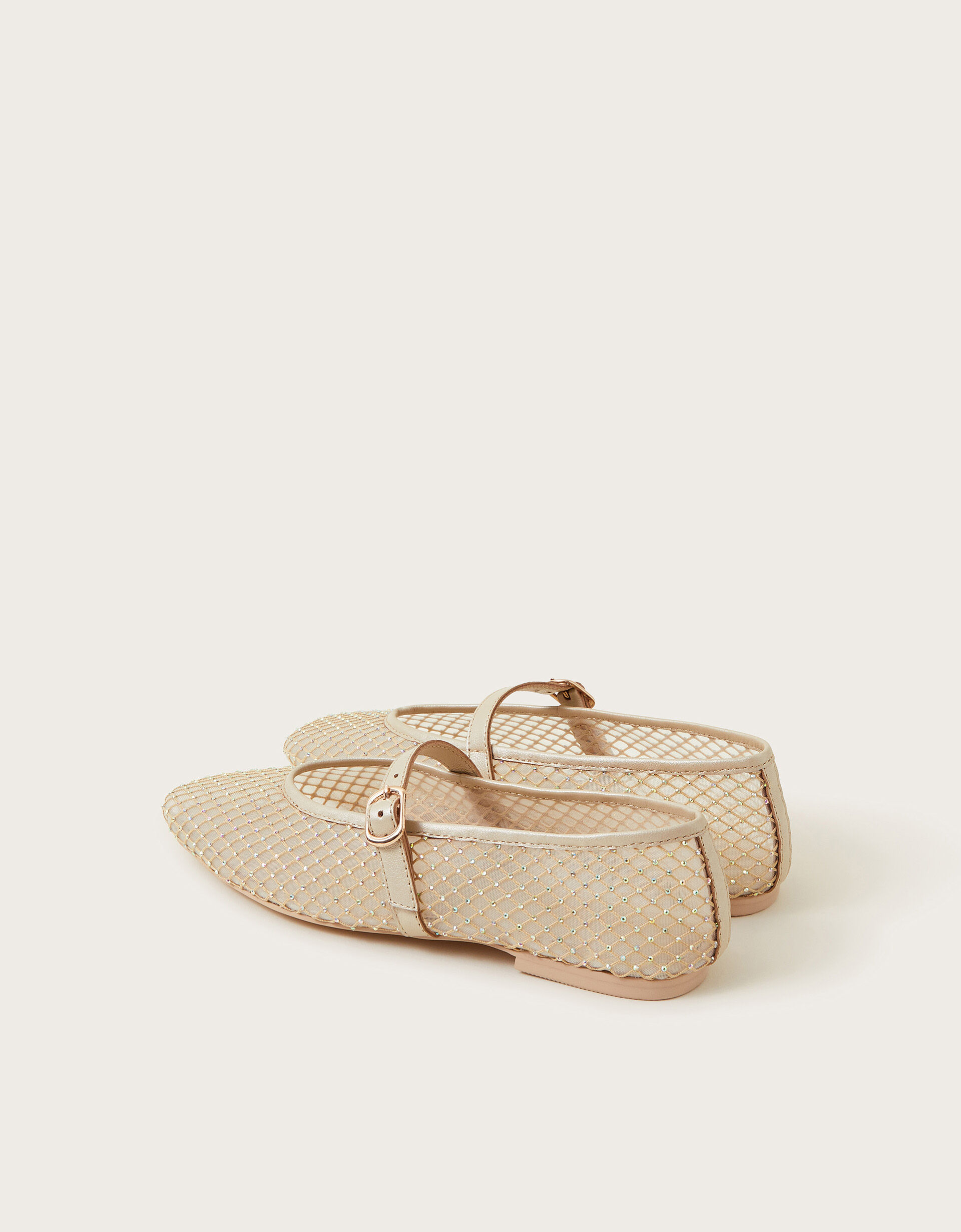 Cleo Mesh Ballet Flats Natural