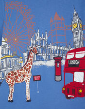 London Zoo Graphic T-Shirt, Blue (BLUE), large