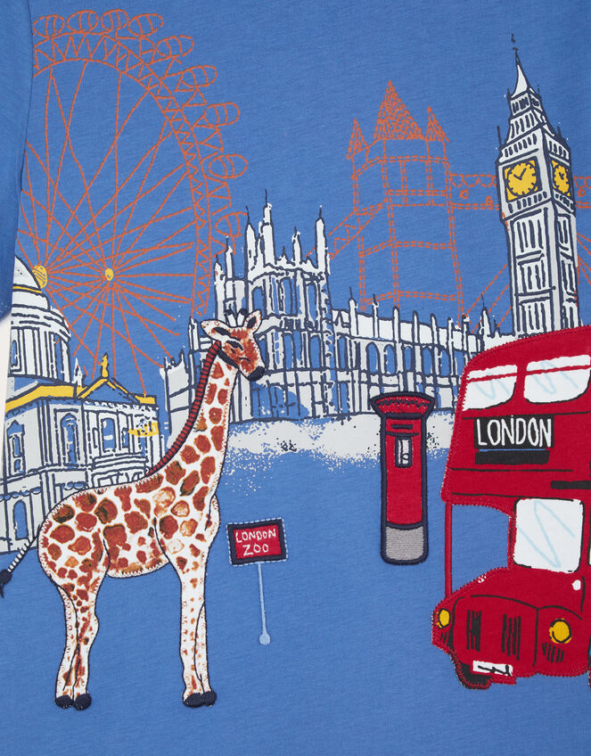 London Zoo Graphic T-Shirt, Blue (BLUE), large
