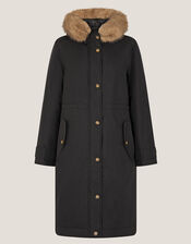 Paula Faux Fur Parka, Black (BLACK), large