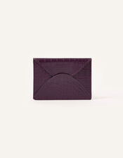 Croc Effect Leather Cardholder, , large