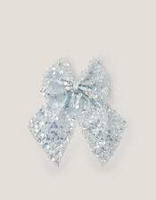 Sequin Bow Hair Clip, , large