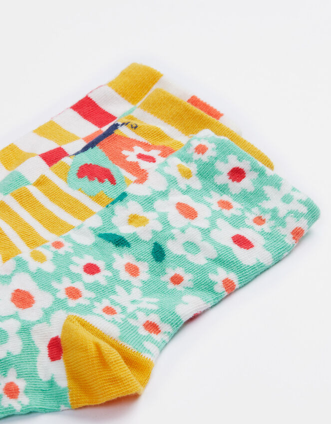 3-Pack Frugi Print Socks, Multi (MULTI), large