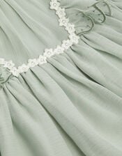 Baby Summer Scallop Dress, Green (SAGE), large