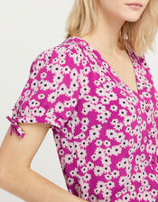 Delta Floral Blouse in Sustainable Viscose, Pink (PINK), large